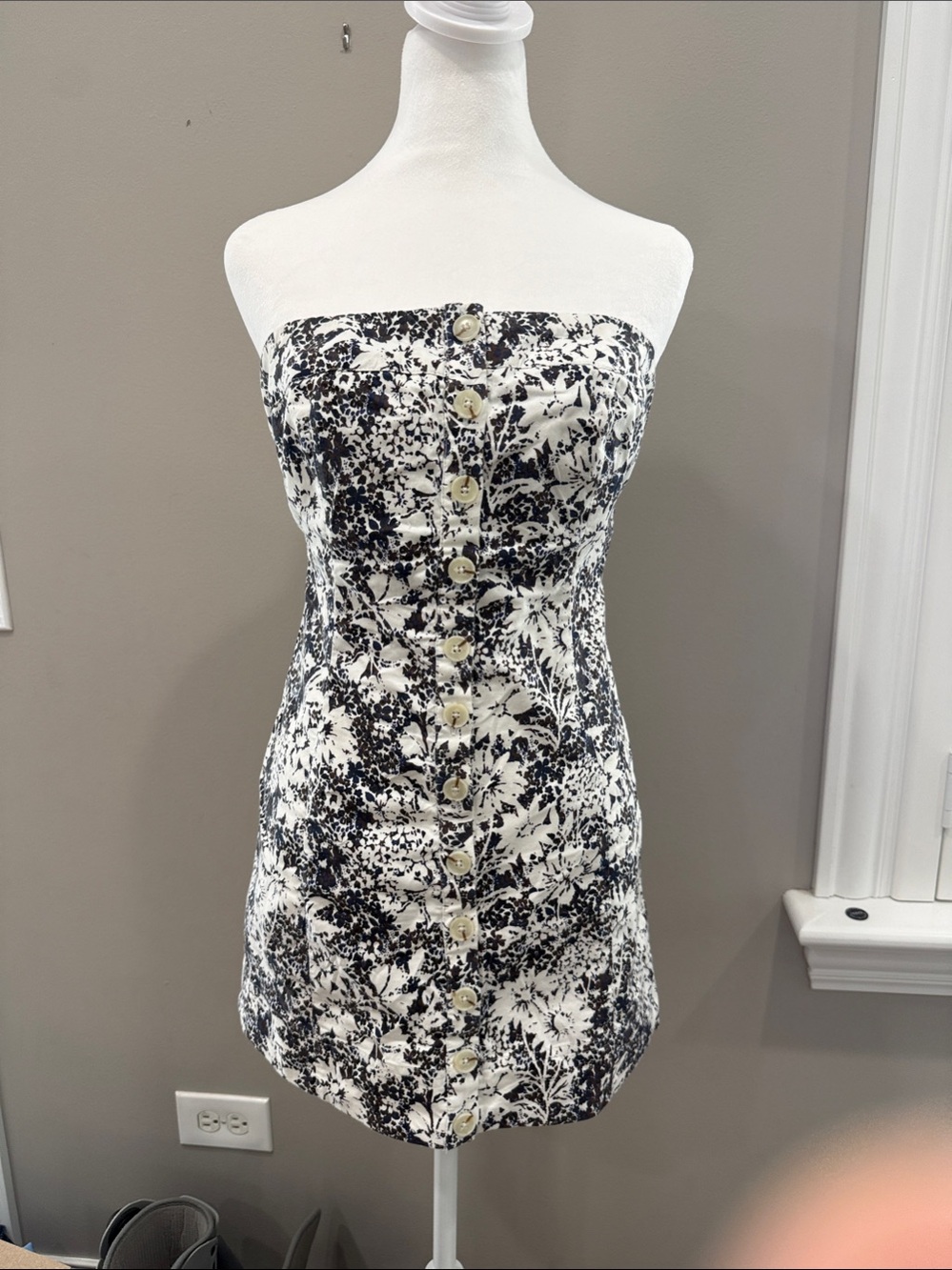 Free People Tomas Floral Print Strapless Minidress